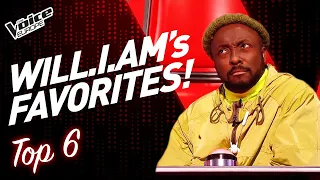 WILL.I.AM's Favorite Blind Auditions on The Voice Kids! | TOP 6