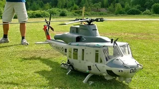 AMAZING !!! HUGE !!! RC BELL UH-1Y HUEY TURBINE SCALE MODEL HELICOPTER / FLIGHT DEMONSTRATION !!!