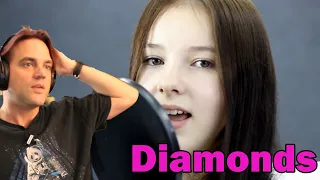 Daneliya Tuleshova - Diamonds (Rihanna cover) Reaction // Guitarist Reacts