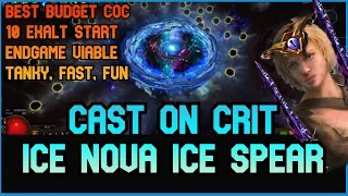 POE 3.14 Cast on Crit Indigon Ice Nova Ice Spear BUILD AND GUIDE - 10 EX START Progress to 150