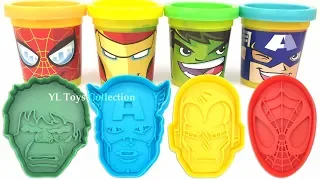 Play Doh Marvel Avengers with Iron Man Hulk Captain America Molds and Surprise Toys