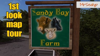 Let's Play Farming Simulator 17 PS4: Sandy Bay 17, 1st Look Map Tour (New Mod Map)