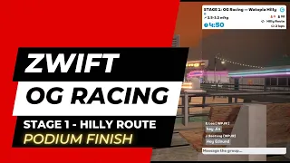 Zwift OG Racing Stage 1 - Hilly Route Cat C - Podium Finish