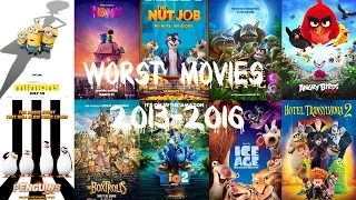 My Top 10 Worst Animation Movies 2013-2016