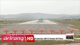 Two U.S. B-1B bombers fly over South Korea
