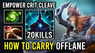 How to Carry Offlane Magnus 560 Damage Per Hit Brutal Crit Empower Cleave + Refresher RP Dota 2