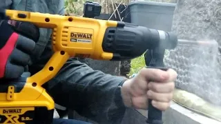 DeWalt vs Granite! DCH133, DCH263 runtime tests (cordless SDS rotary hammers)