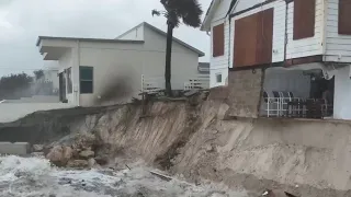 Drone video shows Florida homes collapsed into ocean after Nicole