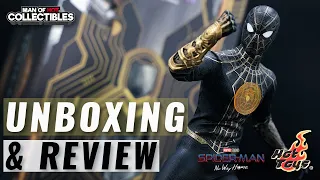 Hot Toys SPIDER-MAN Black and Gold Suit Unboxing and Review | Spider-Man: No Way Home