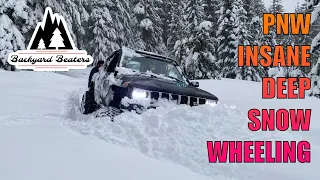 DEEP PNW Snow Wheeling!! INSANE