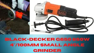 black+decker g650 650w 4''/100mm small angle grinder #short