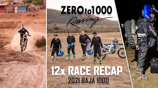 12x Race Team FULL RACE DAY RECAP in the Pro Moto Unlimited Class of the Baja1000 in Baja Mexico.