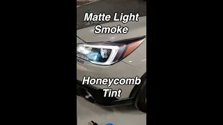 Subaru Outback Headlight Accent Using Matte Light Smoke Honeycomb Tint #shorts