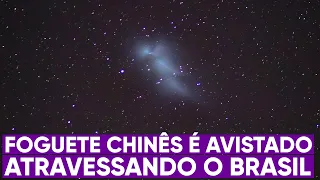 Foguete da China atravessa o céu do Brasil