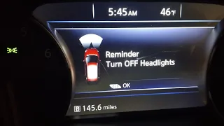 Nissan Murano DRLs (Daytime Running Lights) and Headlight Power Saving Feature