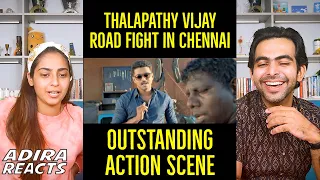 Theri Road Fight Scene Reaction | Thalapathy Vijay Reaction Video By Foreigners | Theri Movie