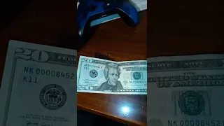 Low Serial Number 20 Dollar Bill