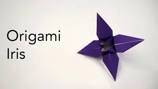 Origami Iris Flower Tutorial (ASMR Paper Folding)