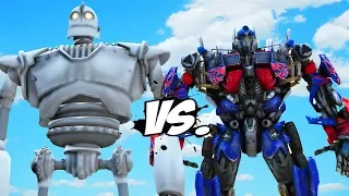 OPTIMUS PRIME VS IRON GIANT - EPIC BATTLE