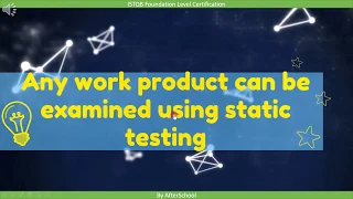 3 1 1  Work Products Static Testing