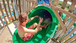 Slippery Seals - Green Body Slide | Zoombezi Bay