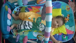 Baby Mihu playing on Gym Mat#babyboy #lovelybaby #cutebaby #newborn #motherhood #Mihu #biharibaby