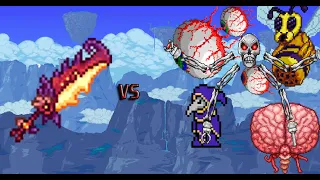 Парящий дракон VS all bosses | terraria | ( Remastered ) |