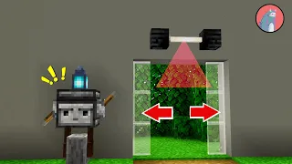 I made a working SLIDING GLASS DOOR with QUIET MOTION SENSOR in Minecraft (NO MODS)