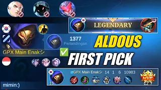 ALDOUS FIRST PICK‼️ EZ.. GAMEPLAY - MOBILE LEGENDS