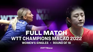 FULL MATCH | Bernadette SZOCS vs CHEN Meng | WS R16 | WTT Champions Macao 2022