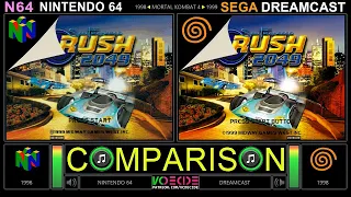 San Francisco Rush 2049 (Nintendo 64 vs Dreamcast) Side by Side Comparison