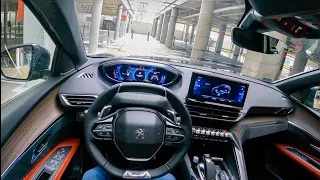 CAR ASMR Peugeot 3008 2023 GT Line (1.6 HYBRID4 300 HP) | 0-100 | POV Test Drive