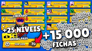 ZEREI TODAS AS MISSÕES E GANHEI 10000 MIL FICHAS NO BRAWL STARS!!