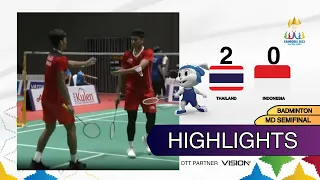 HIGHLIGHTS SEMIFINAL MEN'S DOUBLE INDONESIA VS THAILAND | BADMINTON SEA GAMES 2023