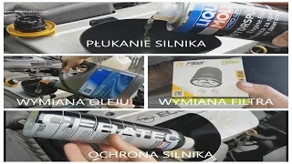 Płukanie silnika, wymiana oleju, wymiana filtra, ochrona silnika - Liqui Moly Ceratec i Flush Engine