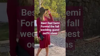 Best Red Semi Formal the fall wedding guest outfit ideas #shortsusa #fashion #dress