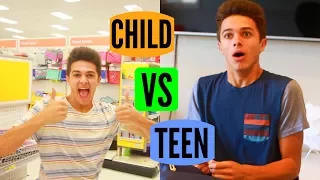 CHILD VS TEEN: Back to School! | Brent Rivera