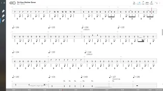 Queen - Tie Your Mother Down (BASS TAB PLAY ALONG)