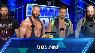 WWE 2K24 Roman Reigns vs. Bron Breakker vs. LA Knight vs. Bray Wyatt: Smackdown, April 25, 2024