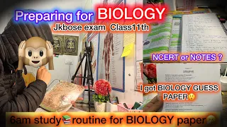 6am study📚routine for BIOLOGY paper🤯 | Class11th biology important question📚2024 and guess paper