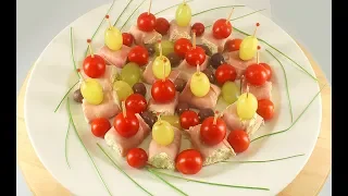 Рулетики из Ветчины/Вкусная Рождественская Закуска