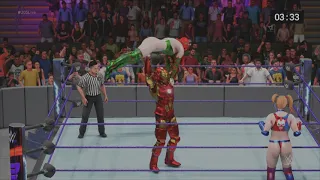 (REQUEST) IRON MAN VS HOT HARLEY QUINN & POISON IVY & WONDER WOMAN ( iron man match)