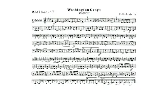 Washington Grays March By Claudio Grafulla - 2nd Horn in F