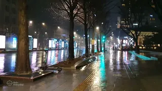 Insomniac's Walk in the Ultrasonic Rain Bomb. Relaxing Sound for Sleep Study. Ambient Video. ASMR.