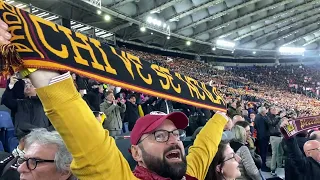 Roma-Milan - Tutto lo stadio canta Roma Roma 💛❤️