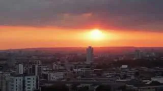 London sunset from the roof of Balfron Tower