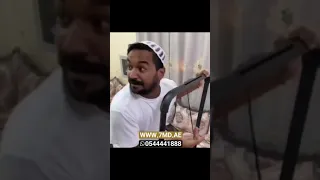 راجو مع جهاز المشي