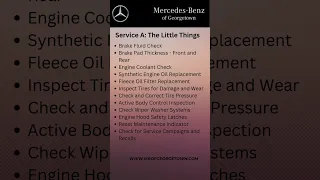 What are the Differences Between Service A and Service B Visits? | Mercedes-Benz of Georgetown