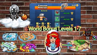 Bomber Friends World Bonus Levels 1-7