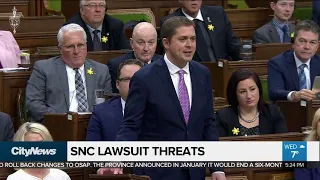 War of words between Scheer and Trudeau over SNC-Lavalin